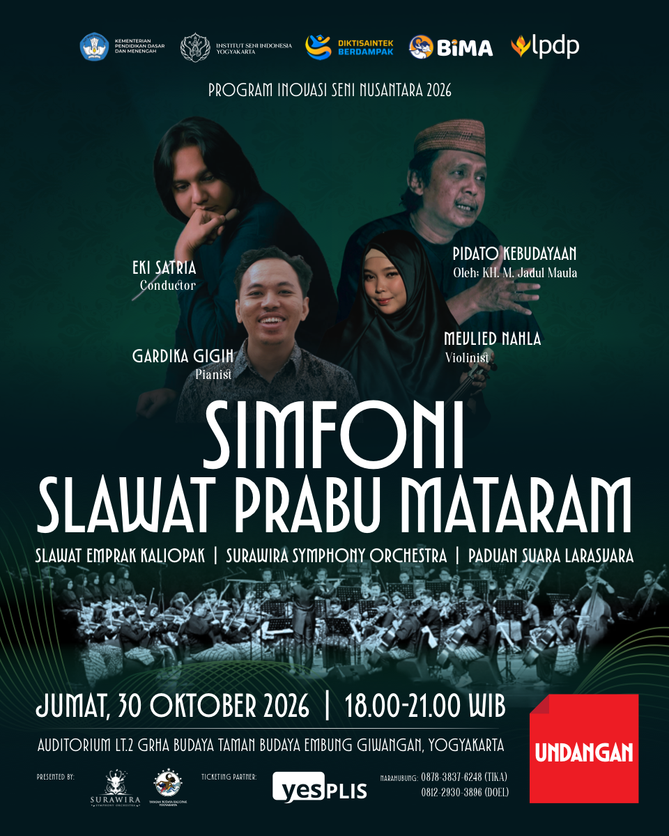 Poster Simfoni Slawat Prabu Mataram., Jumat, 30 Oktober 2026